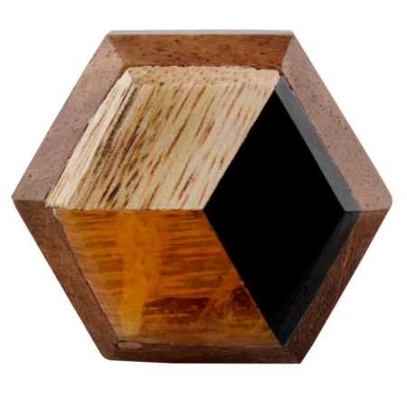 Hexagon Wooden Resin Cabinet knobs